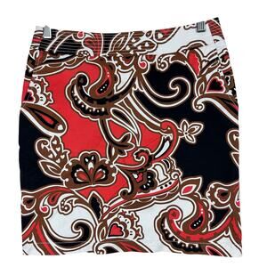 Merona‎ Y2K Paisley Print Mini Skirt Size 8 Retro Boho Festival Retro Resortwear